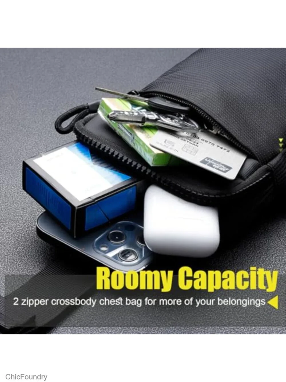 Mini Sling Bag - Small Crossbody Chest Bag with Adjustable Strap for Hiking